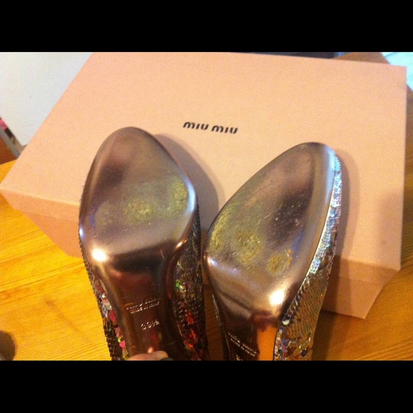 Miu Miu Mermaid Sequin Heels 9.5 - Picture 4 of 4